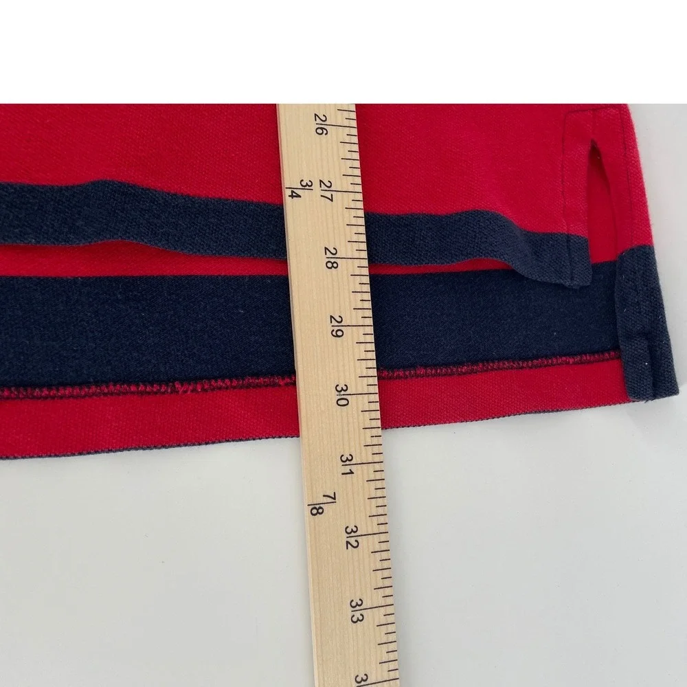 Polo Ralph Lauren Polo Shirt Men‎ XL Red Blue Rugby Stripe Y2K Americana Preppy